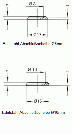Leschhorn VA-08-000-31    Edelstahl-Abschlussscheiben - Leschhorn VA Edelstahl Buegelgriffe - Zeichnung Abschlussscheibe