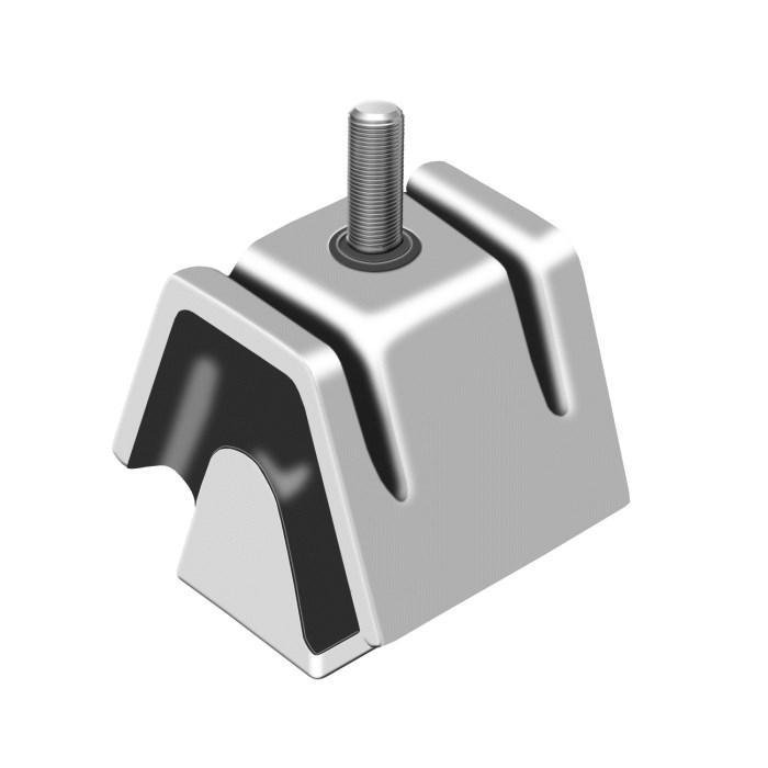 Leschhorn 33660-55 Dach-Elemente, Höhe 118mm, Breite 70mm,Länge 176mm, max. stat. Last (daN) 1000, Gummiqualität Naturkautschuk (NK) 55 Shore A - LE70061 38451 Dach-Elemente - Abbildung