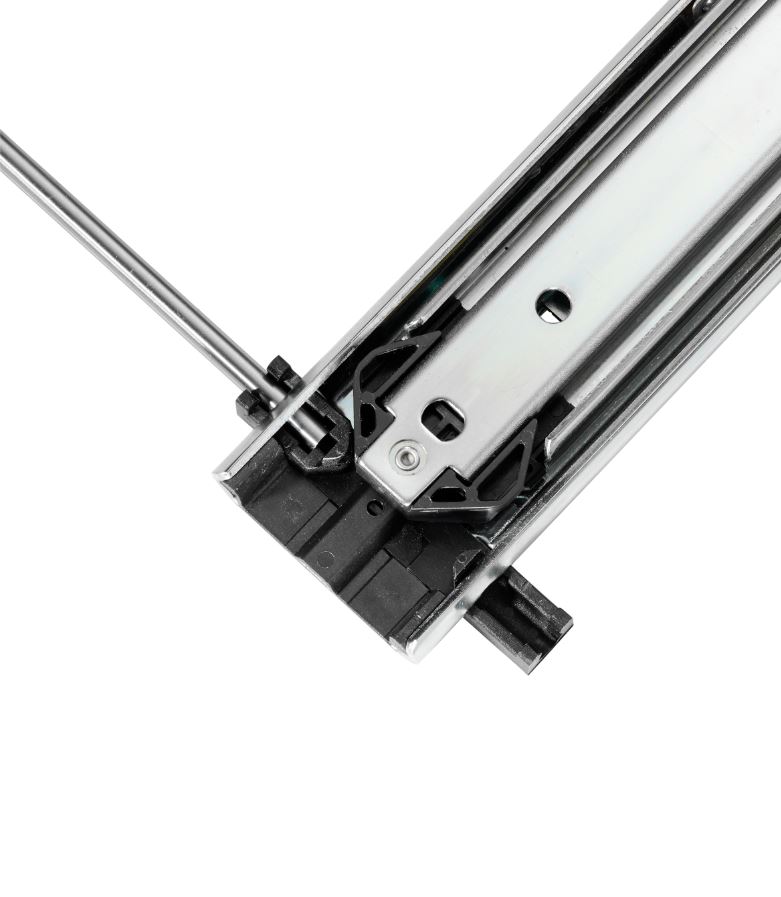 Accuride DZ5343-0055-1 Teleskopschienen mit Kippsicherung 100% Überauszug, 19,1x53,1, SL 550, TR 580,0, 95kg, hell verzinkt, 1x Bausatz Stange, !!! Schienen per Stück !!! - Accuride 5343 Teleskopschienen mit Kippsicherung Abbildung 3