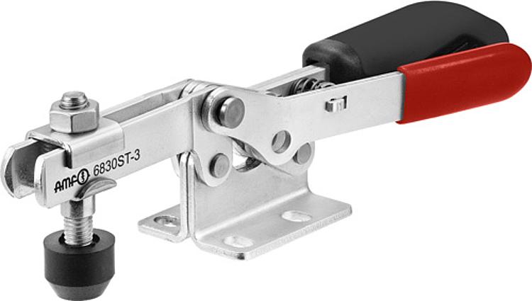 AMF 6830ST-3 Waagrechtspanner mit schwarzem Handgriff und Sicherheitsverriegelung, Größe : 3, F1: 1,8 kN, F2: 2,5 kN - LE 6830ST Waagrechtspanner mit schwarzem Handgriff und Sicherheitsverriegelung-Abbildung