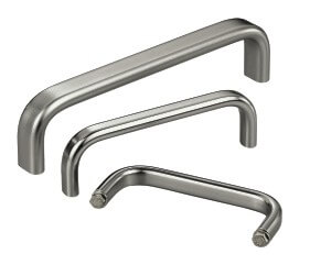 Leschhorn EF-12-100-31  Flachoval-Edelstahl Bügelgriffe 12 mm A 100,  halbglänzend gleitgeschliffen - Leschhorn EF Flachoval-Edelstahl Buegelgriffe