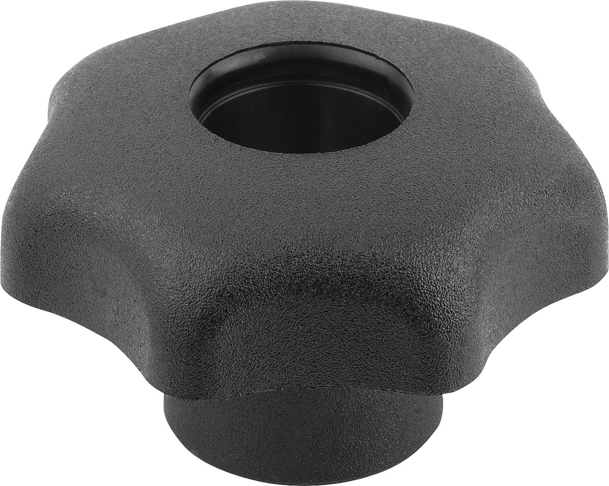 Kipp K0154.505 STERNGRIFF D1=25  M5          EDELSTAHL, FORM D - K0154-505 STERNGRIFF D1 25 M5 EDELSTAHL - FORM D