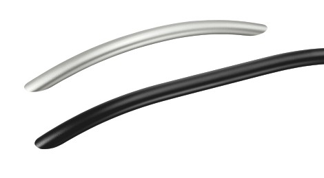 Leschhorn BG-35.800.14   Bogengriff, Oval-Profilaluminium Glaskugelgestrahlt, A 800, schwarz eloxiert - Leschhorn BG Bogengriffe aus Oval-Profilaluminium