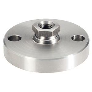 Halder 22590.0872 Gelenkteller mit Befestigungsbohrungen M 16 x 200 Teller und Kugelelement mit Bolzen aus rostfreiem Stahl - Gelenkteller Gelenkteller mit Befestigungsbohrungen