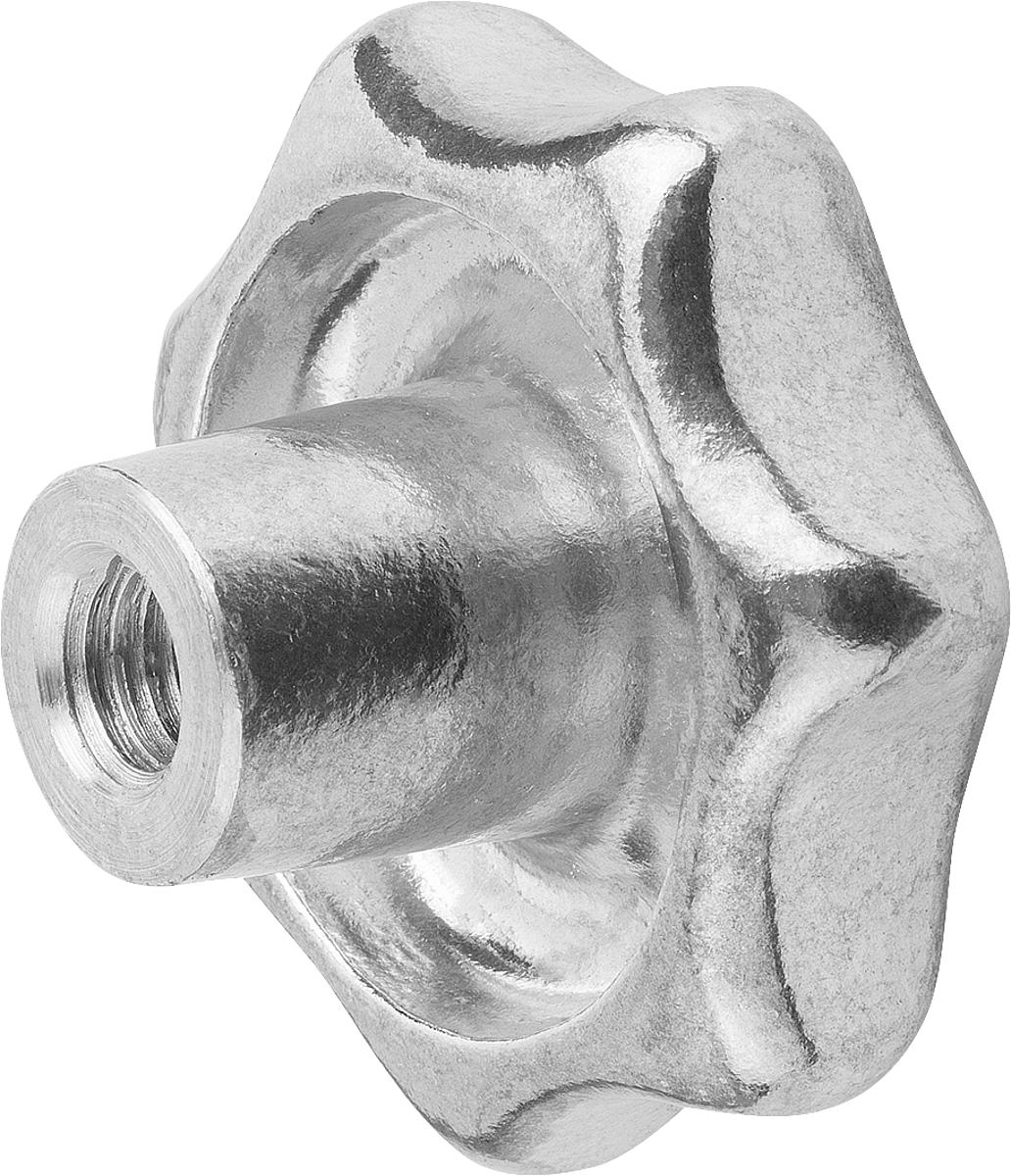 Norelem 06192-54008 STERNGRIFF FORM E, D1=40, D5=M8, ALU, GEROMMELT - 06192-54008 STERNGRIFF FORM E - D1 40 - D5 M8 - ALU - GEROMMELT