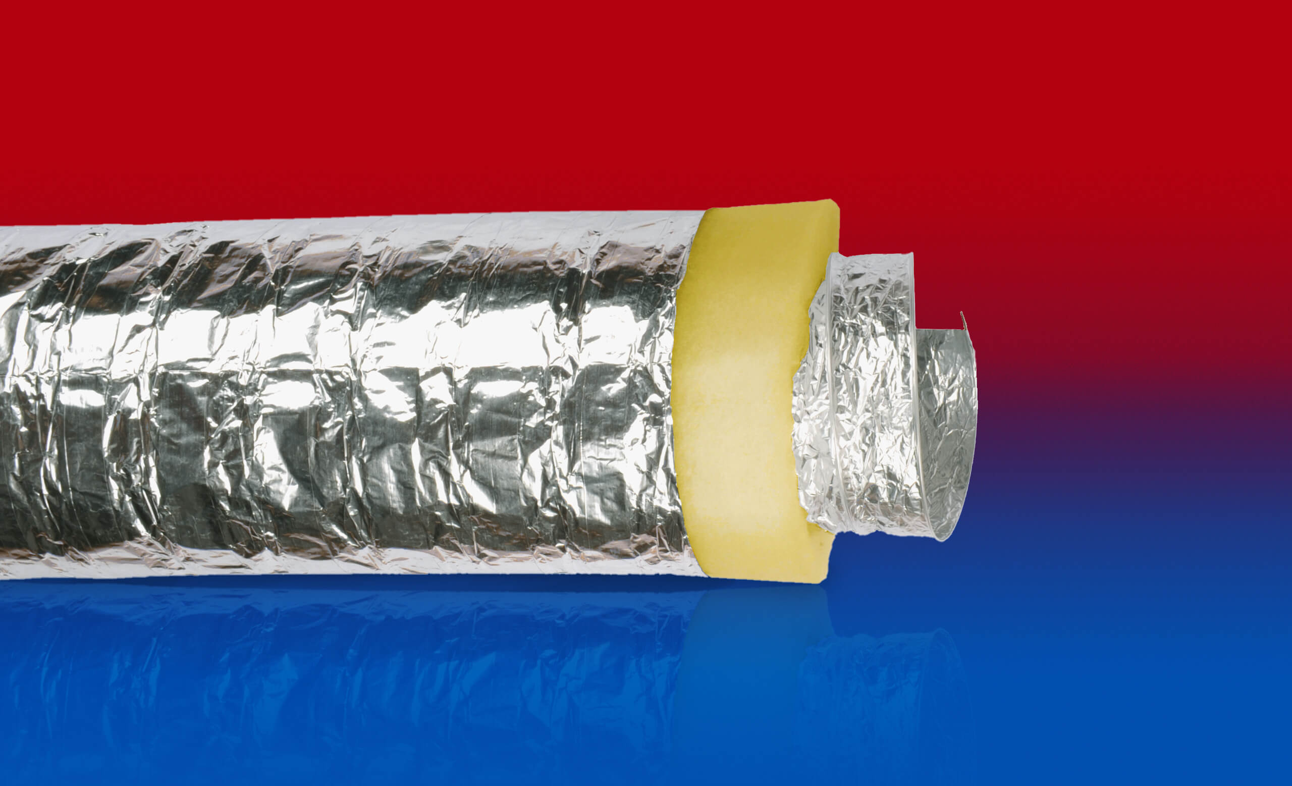 Norres 368-0120-3507-10 Alu/Glasfaser-Klimaschlauch, isoliert, schwerentflammbar (M0), Innen-Ø 120 mm, Aussen-Ø 124 mm, Biegeradius 120 mm - Norres 368 - ISODUC ALU-PES 368 SE