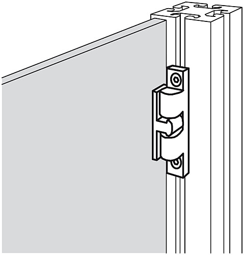 Norelem 03075-700 DOPPELKUGELSCHNÄPPER, L=70, B=13, H=17, A=60, ZINK VERCHROMT, KOMP:KUGEL AUS EDELSTAHL - Norelem 03075 Doppelkugelschnaepper