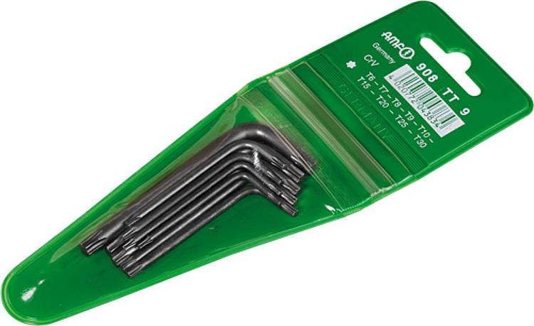 AMF 908 -TT 9 TORX-Schlüsseltasche, Inhalt TORX: T6, 7, 8, 9, 10, 15, 20, 25, 30 - LE 908-TT9 TORX-Schluesseltasche-Abbildung