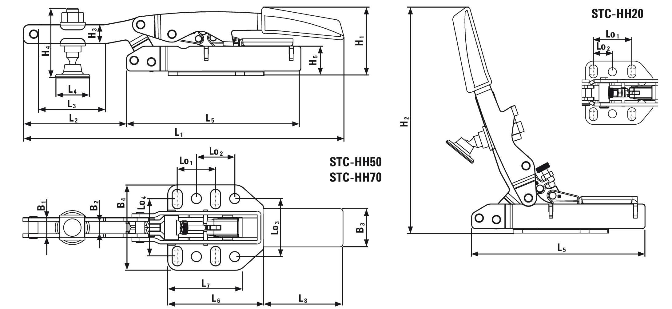 Leschhorn STC-HH70 Variable Waagrechtspanner Spannkraft 2500N - STC-HH Grafik