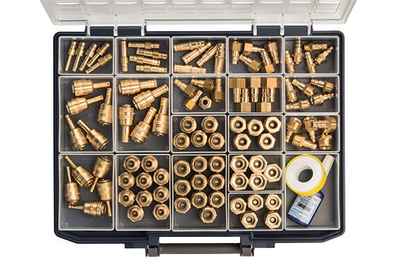 RIEGLER KSB 500 Sortimentsbox, Schnellverschlusskuppl. u. Stecknippel NW 7,2 »cl« - LE71512 KSB 500 Sortimentsbox Schnellverschlusskupplungen NW 7 2 -connect line-