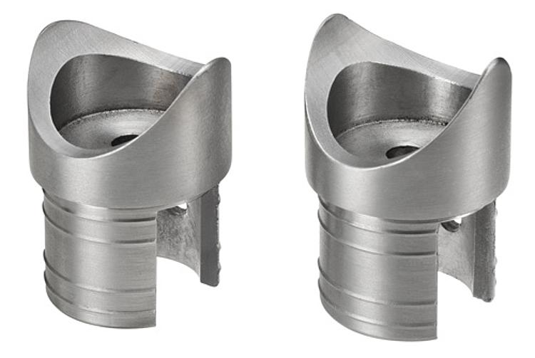 AMF 140CNIG-A42 Anschlussstück (Paar), V2A, für Rohre mit Außendurchmesser: 42,4 mm - LE 140CNIG-A42 Anschlussstueck -Paar- V2A -Abbildung