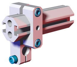 DESTACO CLM-30B-30B Kreuzklemmen Rohrverbindung B-30/B-30, Max. statische Belastung 102 NM, Material Aluminum - LE70000 CPI-CLM-30B-50-TR Abgang 90 Grad Klemmverbinder