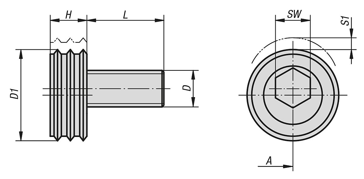 Kipp K0025.12 SPANN EXZENTER MIT KRALLENSCHEIBE, D=M12 - K0025 Spann Exzenter mit Krallenscheiben - Massblatt