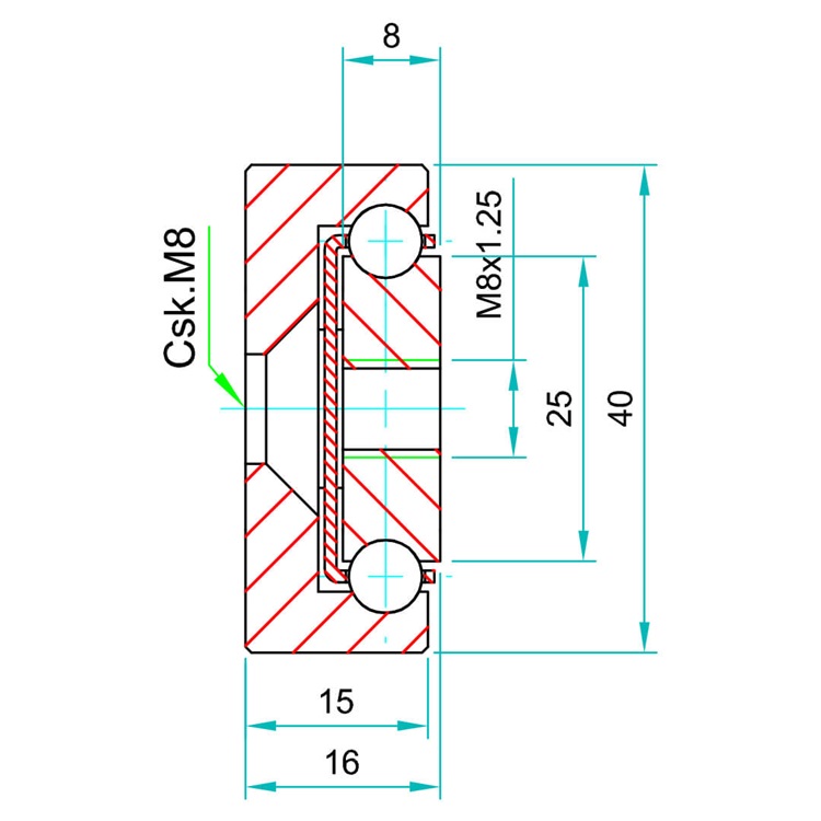 Leschhorn HPCTD-4016-0200-GS-ST Hochpräzise Schwerlast-Teleskopschienen, C-Profil 40x16, Teilauszug 50%, Zweiwege, A= 100, GS: Gewinde M8/Senkbohrung für M8, Lastwert 240kg, Stahl verzinkt - LE HPCTD-4016 Zweiwege Teilauszug C- Form Hochpraezise Schwerlast Teleskopschienen-Profil