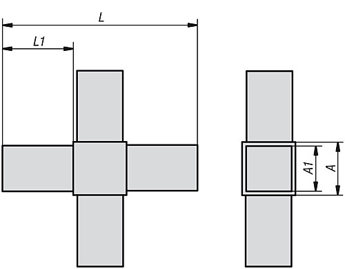 Kipp K0618.1201512 STECKVERBINDER, KREUZSTÜCK - KIPP K0618 Steckverbinder Kreuzstueck