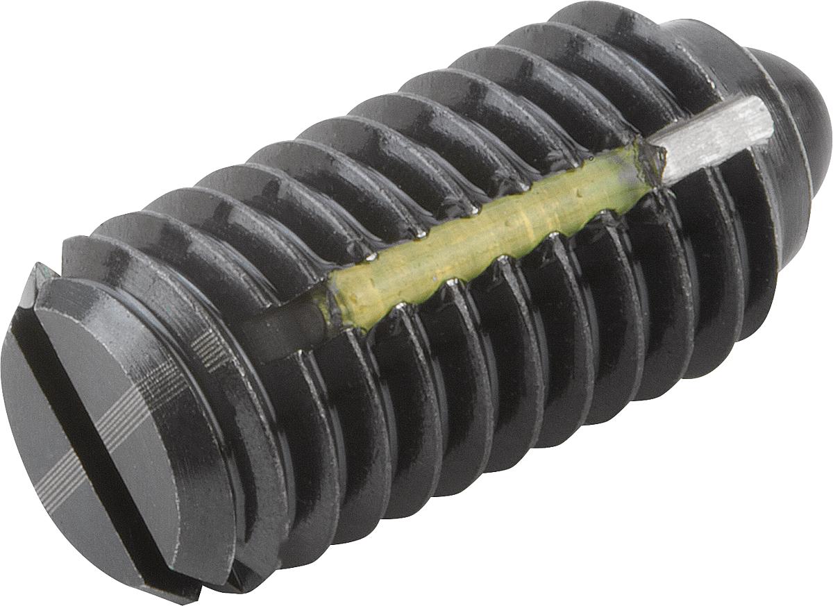 Kipp K0323.108 FEDERNDES DRUCKSTÜCK  M8, BOLZEN, LONG LOK, LEICHTE FEDERKRA - K0323-108 FEDERNDES DRUCKSTUECK M8 - BOLZEN - LONG LOK - LEICHTE FEDERKRA