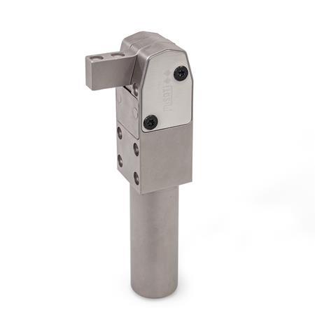 Ganter 864-20-BL-NC Kraftspanner, pneumatisch, chemisch vernickelt - GN-864-Kraftspanner-pneumatisch-NC-chemisch-vernickelt-Abbildung