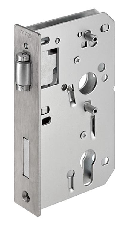 AMF 142R-40ZW Rollfallen-Riegelschloss, verzinkt, für Kastenbreite: 40 mm, Schließung: PZW, E: 33 mm - LE 142R Rollfallen-Riegelschloss - verzinkt -Abbildung