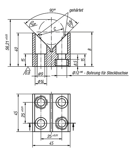 Kipp K0819.60008040 PRISMA, VERTIKAL - KIPP K0819 Prisma vertikal