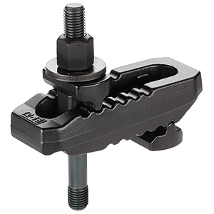 Halder 23185.0225 Spanneisen gezahnt mit verstellbarem Gegenstück mit Stiftschraube 25 / M 24 x 250 - Spanneisen Spanneisen gezahnt - mit verstellbarem Gegenstueck - mit Stiftschraube 13 - M 12 x 125