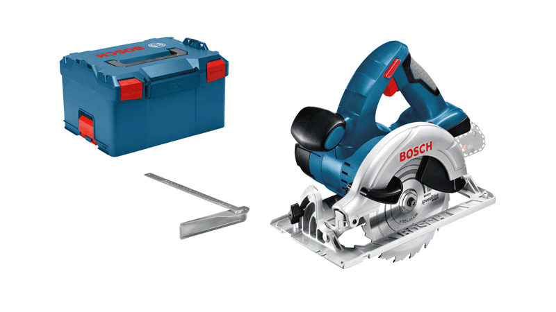 Leschhorn Akku Kreissäge GKS18V-57-G-2x4.0Ah-BOXX Professional, in L-BOXX mit Zubehör-Set (1x Kreissägeblatt, Holz); mit 2x4.0Ah LE71550 Akku und Ladegerät GAL 18V-40 - Kreissaege GKS18V-57-G