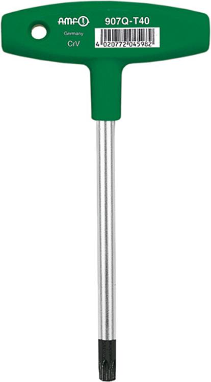 AMF 907Q-T25 TORX-Schraubendreher mit Quergriff, TORX: T25, A: 4,43, B: 100, L: 125 - LE 907Q 9 TORX-Schraubendreher mit Quergriff-Abbildung