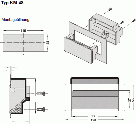 Leschhorn KM-48.115.7030   Kunststoff Muldengriffe A 115,  Polyamid steingrau - Leschhorn KM Kunststoff Muldengriffe