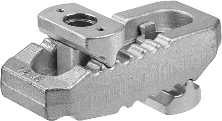 AMF 6312V-13 "Krokodil" Spannpratze, Spannkraft max.*: 30 kN, Nut: 10, 12, 14, H1: 0-55 - LE 6312V Krokodil Spannpratze mit Gegenhalter - verstellbar-Abbildung