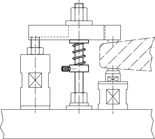 Halder 23200.0030 Abstützelement für Spanneisen Ø 16,5 - Abstuetzelemente Abstuetzelement fuer Spanneisen - Durchmesser 14