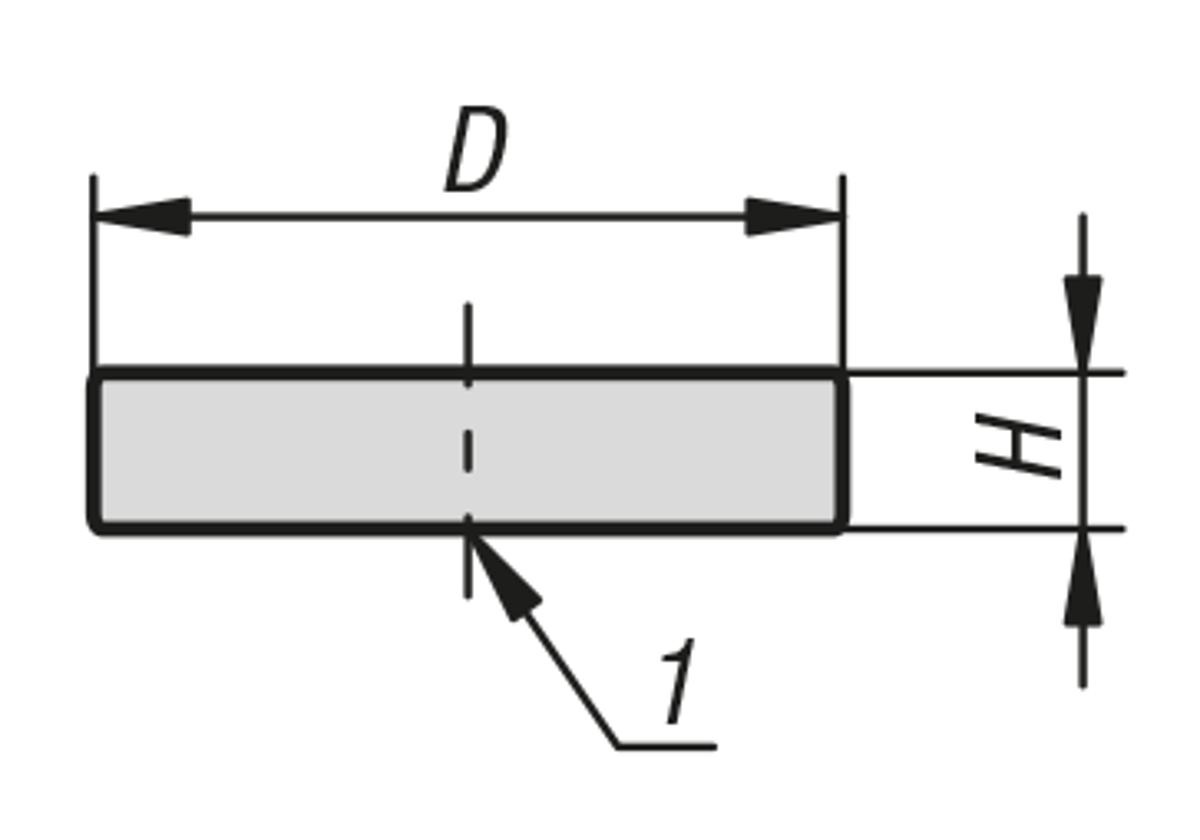 Norelem 09000-05 ROHMAGNET SCHEIBENMAGNET NDFEB, D=5 ±0,1 - NLM 09000 Rohmagnete -Scheibenmagnete- aus NdFeB - Massblatt