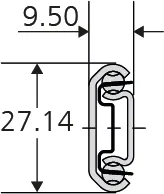 Accuride DZ2720-0020 Teleskopschienen 75% Teilauszug 9,5x27,1, SL 200, TR 145,2 13kg - DZ2720 Teleskopschienen - Teilauszug - Massblatt