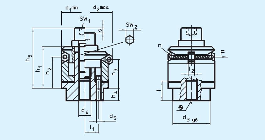 Halder 23340.0038 Zentrierspannelement mit Spannsegmenten Ø 38.5, - Ø 46.5 - EH 23340 Zentrierspannelemente mit Spannsegmenten