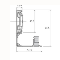 Accuride DB3832-0015 Teleskopschienen 100% Vollauszug, 12,7x45,7, SL 148,TR 140, 39kg, schwarz verzinkt - 3832 AA Accuride Teleskopschiene Profil