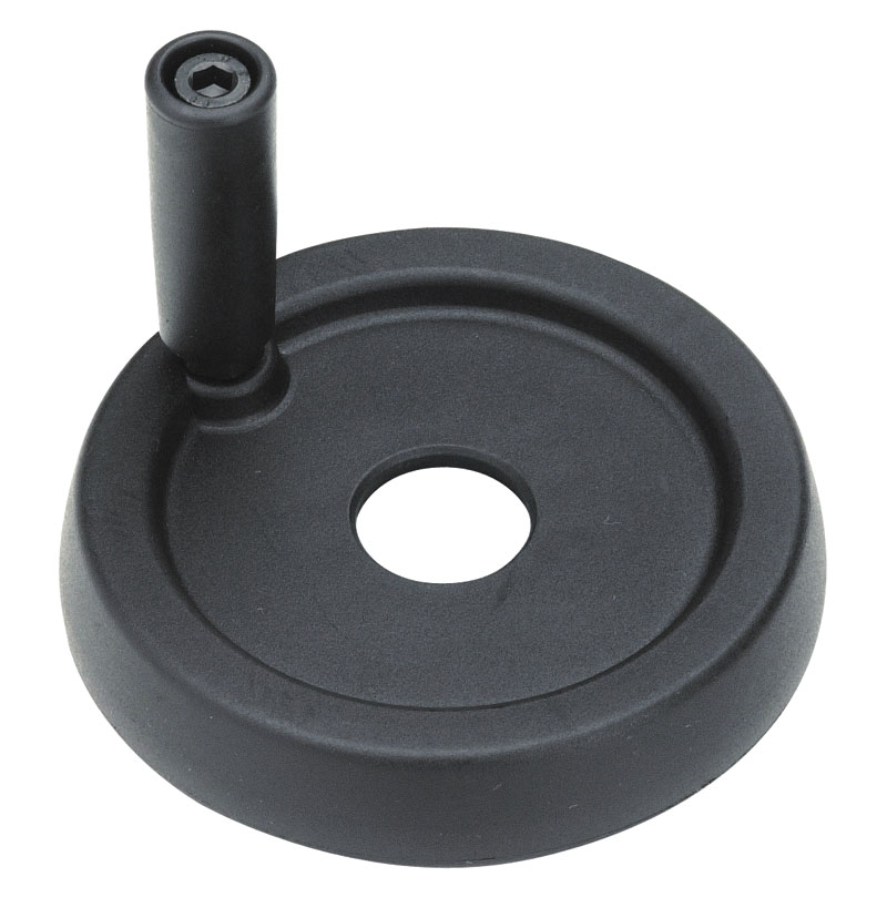 Leschhorn C197 Scheibenhandräder mit drehbarem Griff  D 173; Bohrung 16H7; d 40; schwarz - Boteco C197 Scheibenhandraeder mit drehbarem Griff