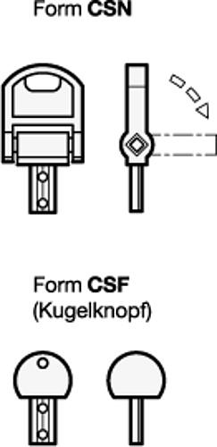 Ganter 5337.8-CSF SCHLÜSSEL, STARR - GN 5337-8 Schluessel fuer Sicherheits Sterngriffe-Skizze