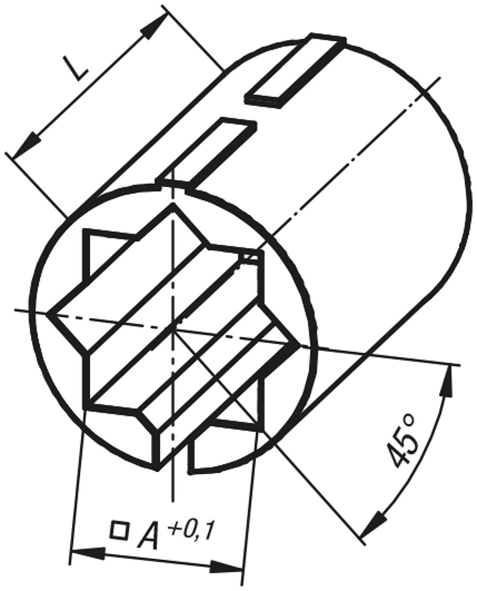 Norelem 29042-13020 REDUZIERHÜLSE FÜR VIERKANTROHRE, - NLM 29042-V Reduzierhuelsen fuer Vierkantrohre - Massblatt