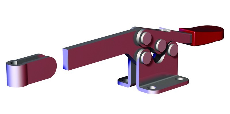 DESTACO 215-S Horizontalspanner Öffnungswinkel 90° - 215-S Horizontalspanner - massiver Spannarm - Fuss abgewinkelt