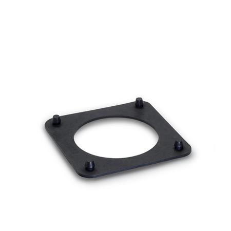 Ganter 148.2-128-A GUMMIUNTERLAGE FÜR MASCHINENFUß - GN-148-2-Gummiunterlagen-fuer-Maschinenfuesse-GN-148-fuer-Vierloch-Flansch-d1-113-126