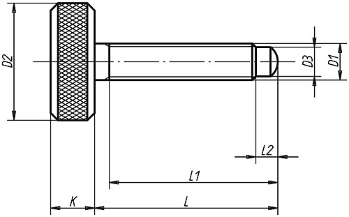 Norelem 06130-05X25 RÄNDELSCHRAUBE M5X25            BR, - Norelem 06130 Raendelschrauben