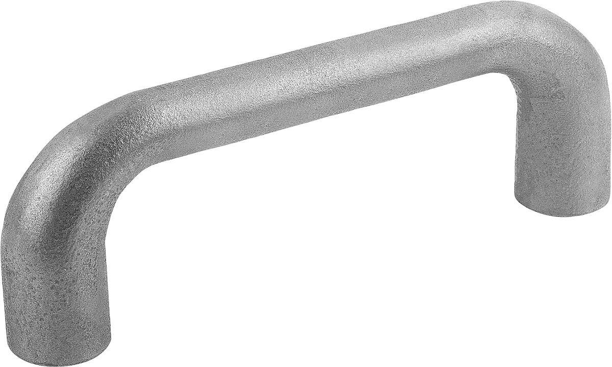 Kipp K0186.11208 BÜGELGRIFF A=112, M8, GEROMMELT, BLANK - K0186-11208 BUEGELGRIFF A 112 - M8 - GEROMMELT - BLANK