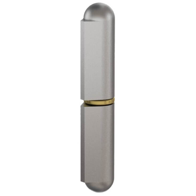 Leschhorn 14-7-3588 Anschweißbandrolle aus Stahl mit rundem Ende - Materialstift: Stahl, Unterlegscheibe aus Messing, A= 200, B= 29 - LE 14-7-3580 Fitschbaender mit runden Enden aus Stahl