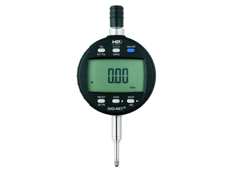 Helios Preisser 1726 502  DIGI-MET Messuhr  0,001 mm Ablesung, 0,005 mm Genauigkeit, kalibrierbar, variabler Datenausgang, Messbereich 12,5 mm - Helios Preisser 1726 1728 DIGI-MET Messuhr