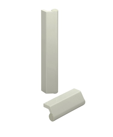 Leschhorn W3-33.360.9002   " Clean Line " Winkelgriffe grauweiß pulverbeschichtet - Leschhorn Design W3 - Clean Line - Winkelgriffe