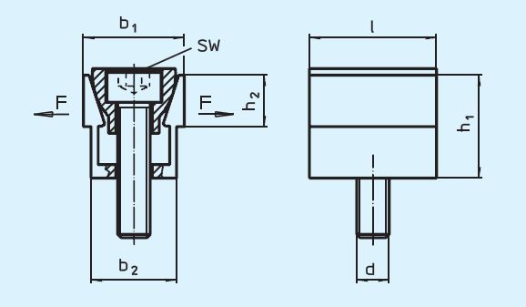 Halder 23251.0008 Doppel-Keilspanner, 24,8 / 26,9 - EH 23251 Doppel-Keilspanner