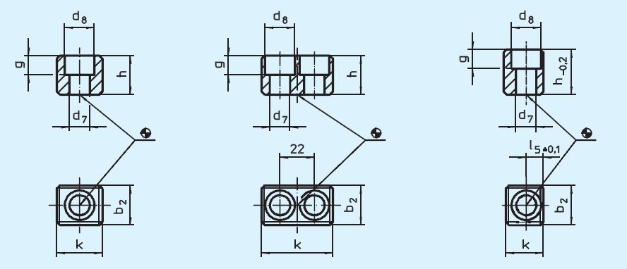 DIN 2079 23100.0160 Mitnehmerstein für Spindelköpfe Nr. 60, Form B - DIN 2079 Mitnehmersteine