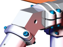 DESTACO STNOC45-NA Anschlusskonsole 45°, 2 x Anschluss mit Passfederkreuz, Durchmesser 59,6 mm, Material: Aluminium - LE70000 STNOC45 Anschlusskonsole