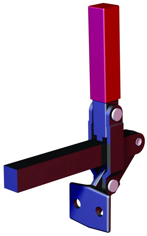 DESTACO 528-F Vertikal-Kniehebelspanner Haltekraft 4500 N, Öffnungswinkel 180° - 528-F Vertikalspanner - massiver Spannarm - Frontbefestigung