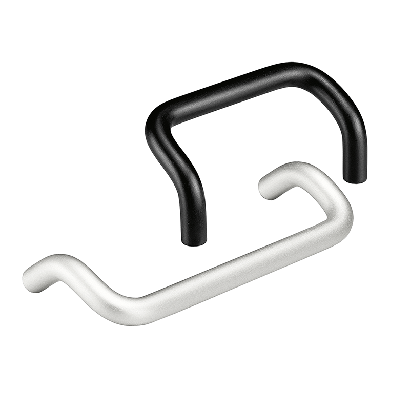 Leschhorn EAE-10.086.54 Economy abgewinkelte Bügelgriffe Rundaluminium, A 86, schwarz pulverbeschichtet - LE Economy EAE abgewinkelte Buegelgriffe