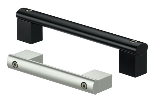 Leschhorn A7-13.F100.11 Rohrgriffe  frontseitige Befestigung A 100,  Schenkel natur, Griffsteg natur, - Griff aus Einzelelementen, komplett montiert - LE A7 Rohrgriffe - frontseitigen Anschrauben