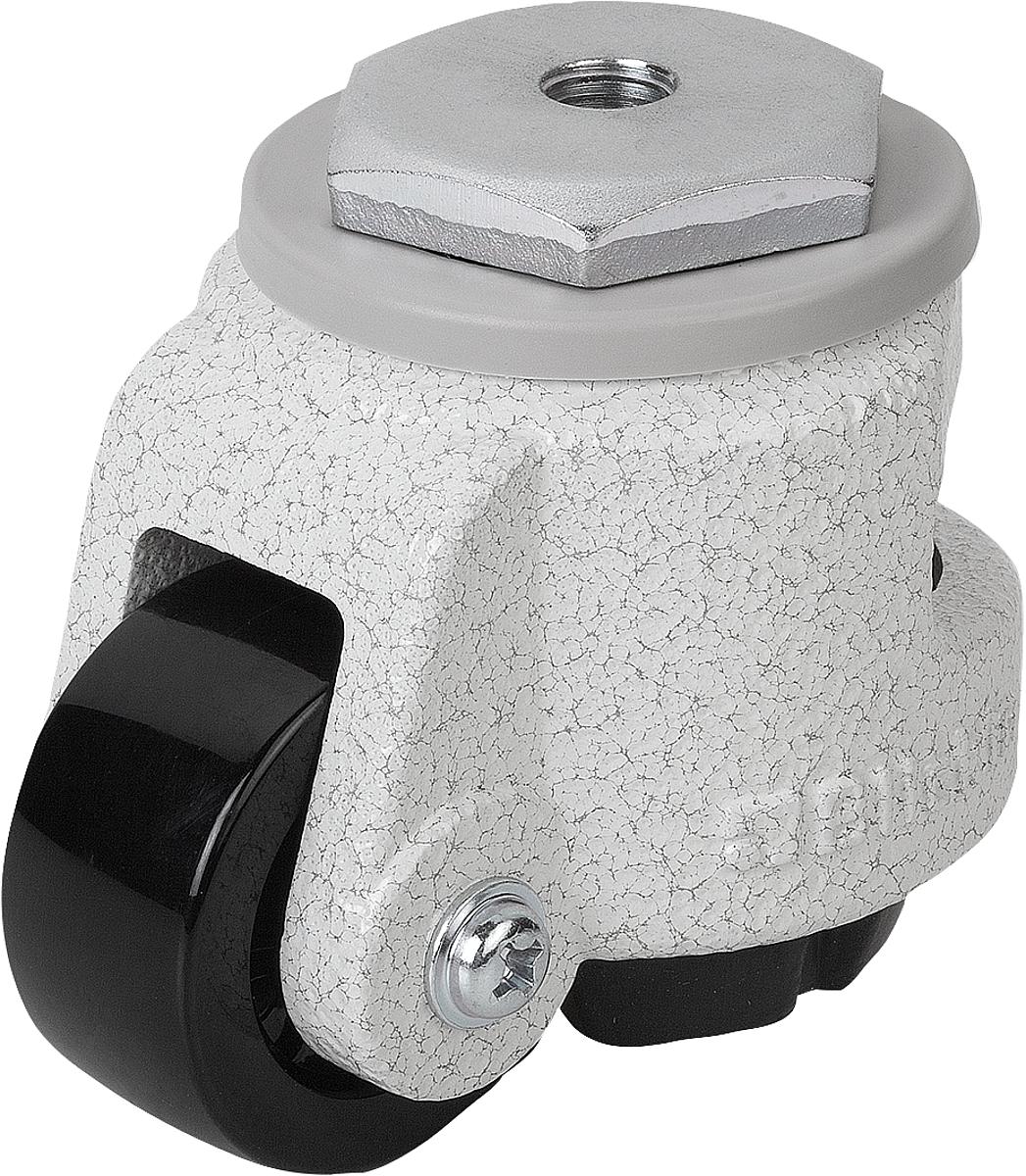 Norelem 95090-063290 HEBEROLLE MIT FESTSTELLSYSTEM, RÜCKENLOCH, D=63, B=29, H=104, POLYAMID, KOMP:ALUMINIUM - 95090-063290 HEBEROLLE MIT FESTSTELLSYSTEM - RUECKENLOCH - D 63 - B 29 - H 104 - POLYAMID - KOMP ALU